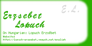erzsebet lopuch business card